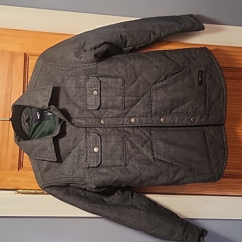 Gap Kids Denim insulated button shirt/Jacket Large Blue